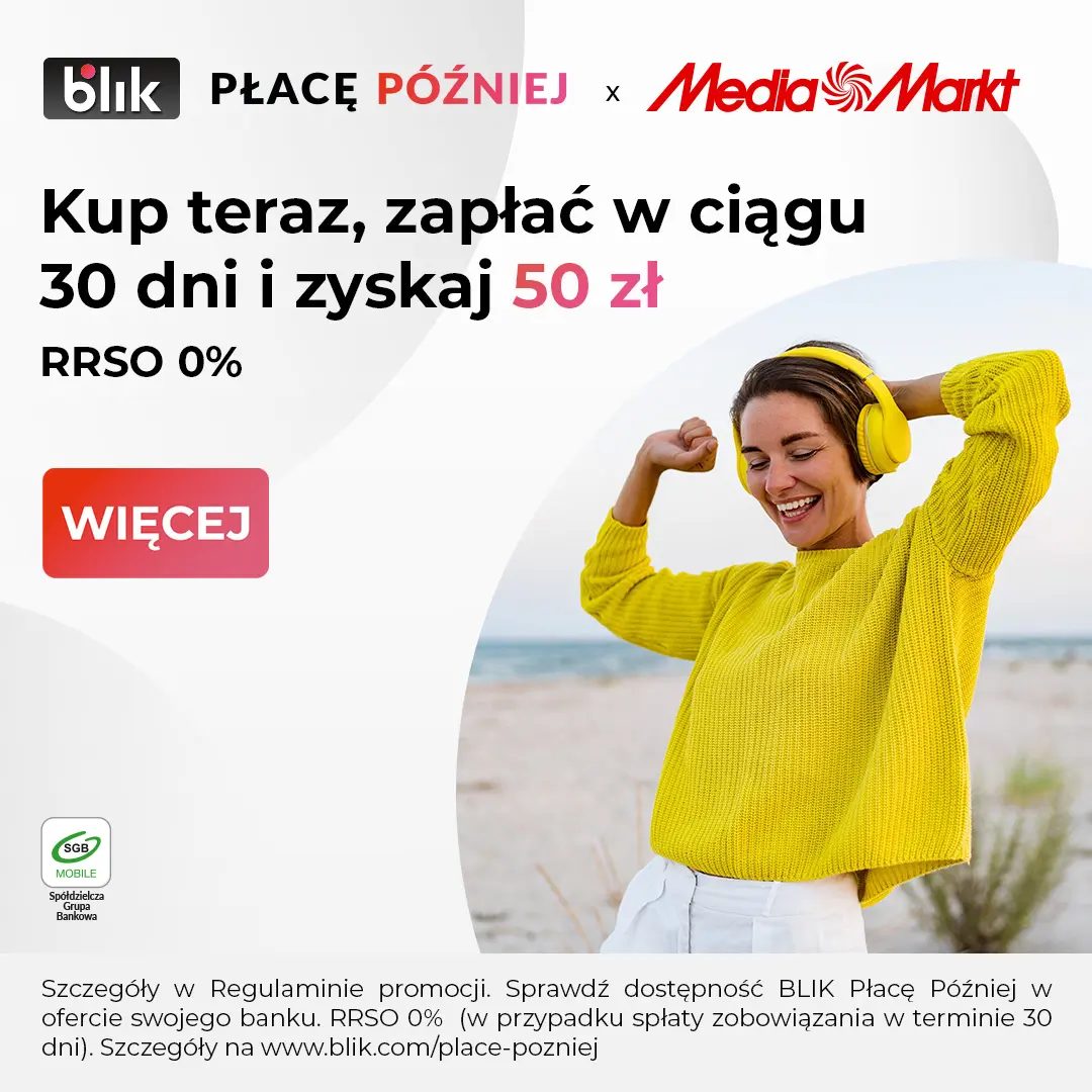 Zyskaj 50 zł w promocji z Media Markt i BLIK